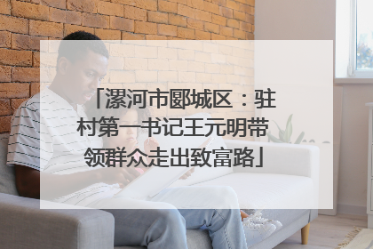 漯河市郾城区：驻村第一书记王元明带领群众走出致富路