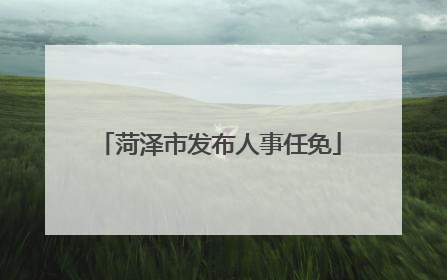 菏泽市发布人事任免
