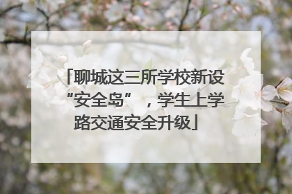 聊城这三所学校新设“安全岛”，学生上学路交通安全升级