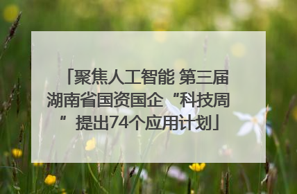 聚焦人工智能 第三届湖南省国资国企“科技周”提出74个应用计划
