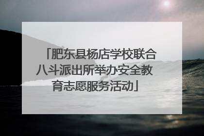 肥东县杨店学校联合八斗派出所举办安全教育志愿服务活动