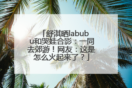 舒淇晒labubu和哭娃合影：一同去郊游！网友：这是怎么火起来了？