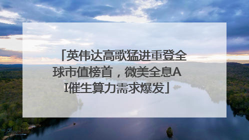 英伟达高歌猛进重登全球市值榜首，微美全息AI催生算力需求爆发