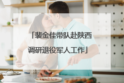 裴金佳带队赴陕西调研退役军人工作