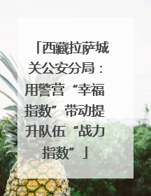 西藏拉萨城关公安分局：用警营“幸福指数”带动提升队伍“战力指数”