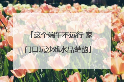 这个端午不远行 家门口玩沙戏水品楚韵