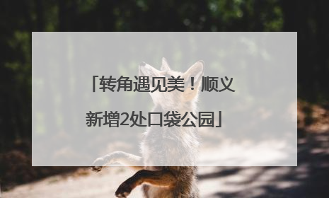 转角遇见美！顺义新增2处口袋公园