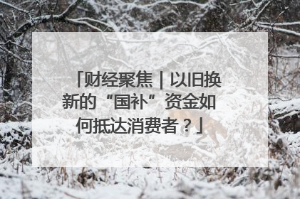 财经聚焦｜以旧换新的“国补”资金如何抵达消费者？