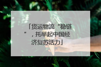 货运物流“稳链”，托举起中国经济复苏活力