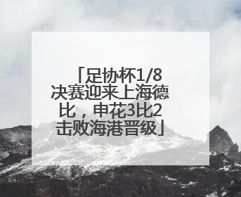 足协杯1/8决赛迎来上海德比，申花3比2击败海港晋级