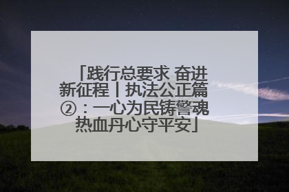 践行总要求 奋进新征程丨执法公正篇②：一心为民铸警魂 热血丹心守平安