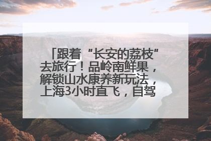 跟着“长安的荔枝”去旅行！品岭南鲜果，解锁山水康养新玩法，上海3小时直飞，自驾高速费优惠