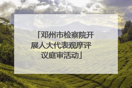 邓州市检察院开展人大代表观摩评议庭审活动