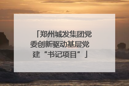 郑州城发集团党委创新驱动基层党建“书记项目”