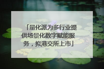 量化派为多行业提供场景化数字赋能服务，拟港交所上市