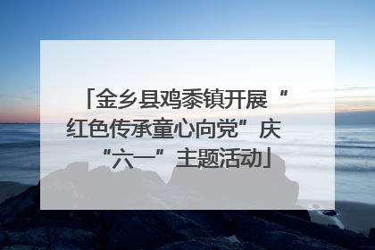 金乡县鸡黍镇开展“红色传承童心向党”庆“六一”主题活动
