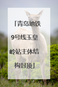 青岛地铁9号线玉皇岭站主体结构封顶
