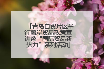 青岛自贸片区举行离岸贸易政策宣讲暨“国际贸易新势力”系列活动