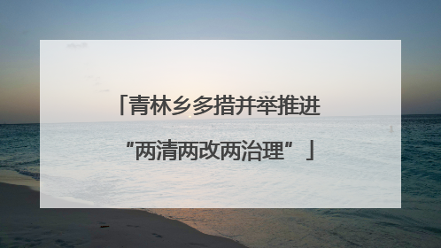 青林乡多措并举推进“两清两改两治理”