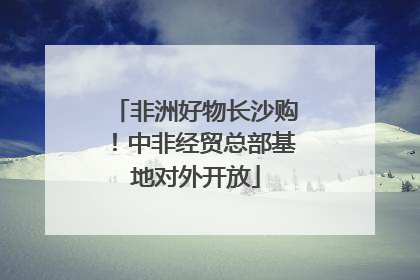 非洲好物长沙购！中非经贸总部基地对外开放