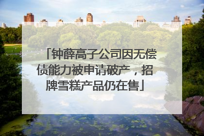 钟薛高子公司因无偿债能力被申请破产，招牌雪糕产品仍在售