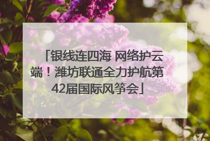银线连四海 网络护云端！潍坊联通全力护航第42届国际风筝会