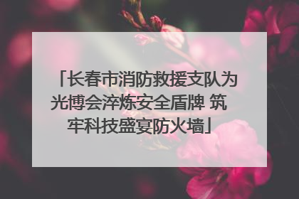 长春市消防救援支队为光博会淬炼安全盾牌 筑牢科技盛宴防火墙