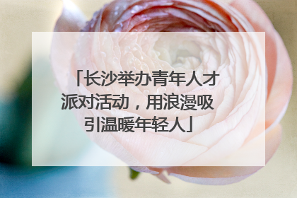 长沙举办青年人才派对活动，用浪漫吸引温暖年轻人