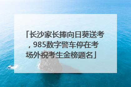 长沙家长捧向日葵送考，985数字警车停在考场外祝考生金榜题名