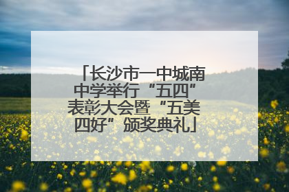 长沙市一中城南中学举行“五四”表彰大会暨“五美四好”颁奖典礼