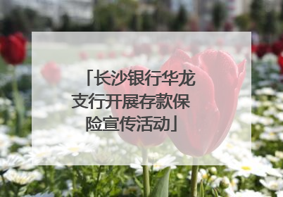 长沙银行华龙支行开展存款保险宣传活动