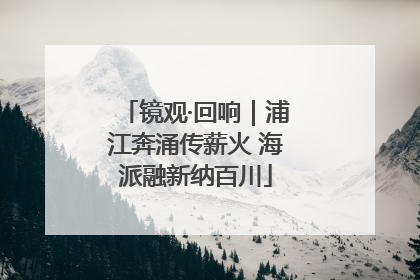 镜观·回响｜浦江奔涌传薪火 海派融新纳百川