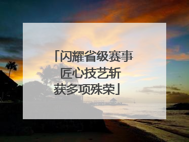 闪耀省级赛事  匠心技艺斩获多项殊荣