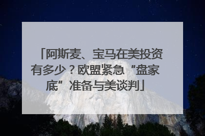 阿斯麦、宝马在美投资有多少？欧盟紧急“盘家底”准备与美谈判