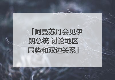 阿曼苏丹会见伊朗总统 讨论地区局势和双边关系