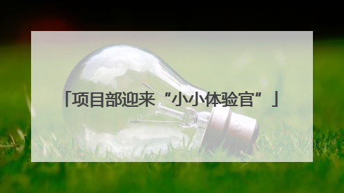 项目部迎来“小小体验官”