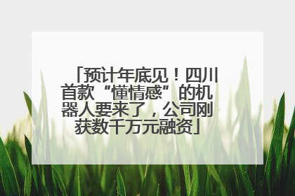预计年底见！四川首款“懂情感”的机器人要来了，公司刚获数千万元融资