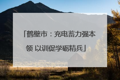 鹤壁市：充电蓄力强本领 以训促学砺精兵