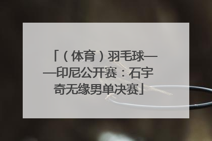 （体育）羽毛球——印尼公开赛：石宇奇无缘男单决赛