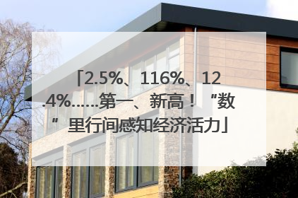 2.5%、116%、12.4%……第一、新高！“数”里行间感知经济活力