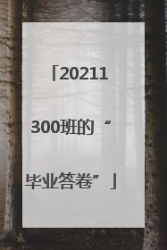 20211300班的“毕业答卷”