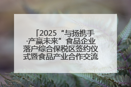 2025“与扬携手·产赢未来”食品企业落户综合保税区签约仪式暨食品产业合作交流对接会成功举办