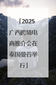 2025广西跨境电商推介会在泰国曼谷举行