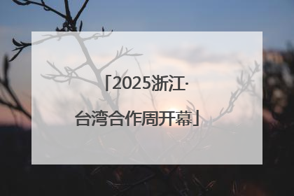2025浙江·台湾合作周开幕