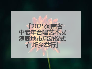 2025河南省中老年合唱艺术展演周地市启动仪式在新乡举行
