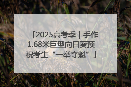 2025高考季｜手作1.68米巨型向日葵预祝考生“一举夺魁”