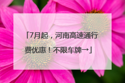 7月起，河南高速通行费优惠！不限车牌→