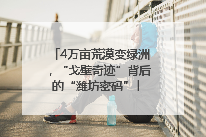4万亩荒漠变绿洲，“戈壁奇迹”背后的“潍坊密码”