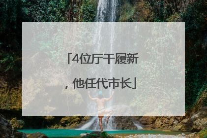 4位厅干履新，他任代市长